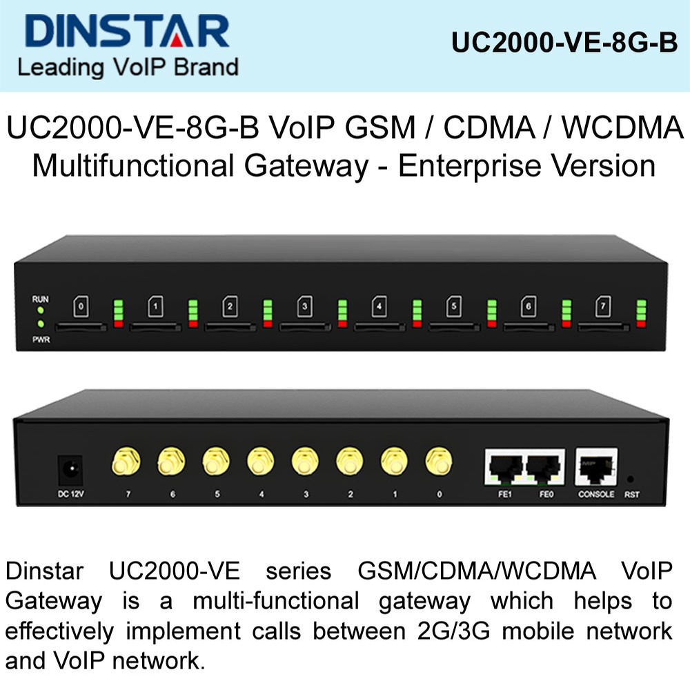 Dinstar UC2000-VE-8G VoLTE Gateway